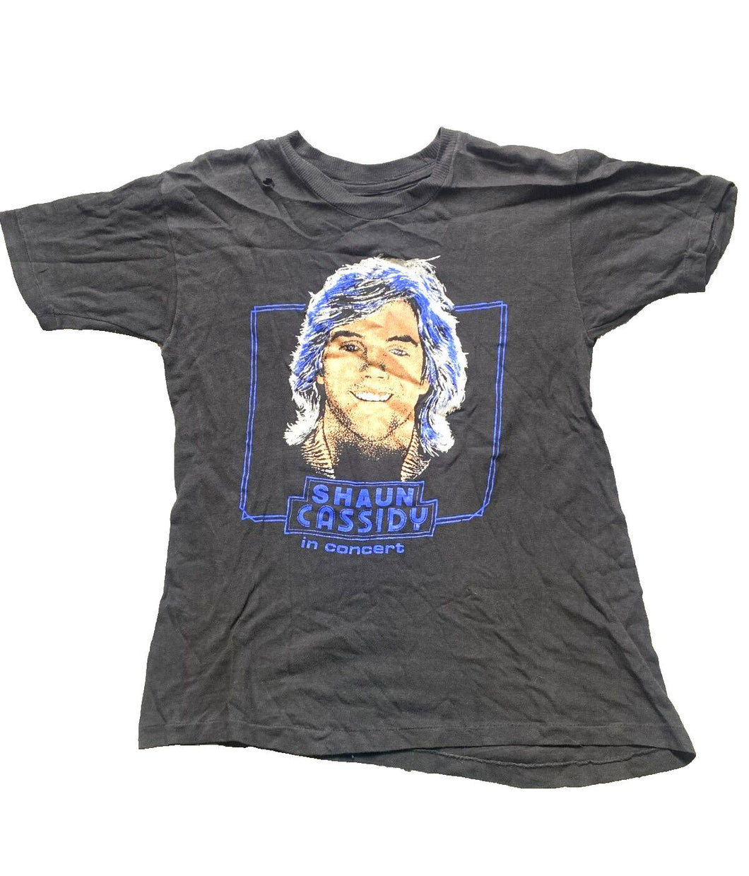 VTG Shaun Cassidy Shirt Womens Small in Concert Single Stitch 70s 2 Sided Ladies