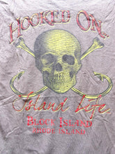 Load image into Gallery viewer, Hooked On Island Life Shirt Adult Medium Skull Crossbones Pirate Grunge Goth Men
