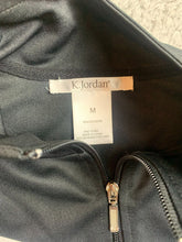 Load image into Gallery viewer, K Jordan Sweatshirt Womens Medium Black Full Zip Lightweight Oversized Sporty
