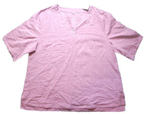 Load image into Gallery viewer, Minibee Shirt Womens 2XL XXL Henley Casual Short Sleeve Blouse Ladies NWT
