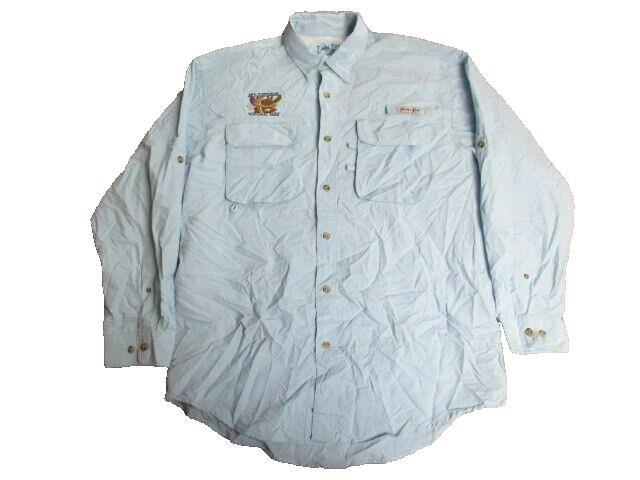 Bimini Bay Shirt Adult Large Fishing Dru Tortugas National Park Turtles Mens NWT