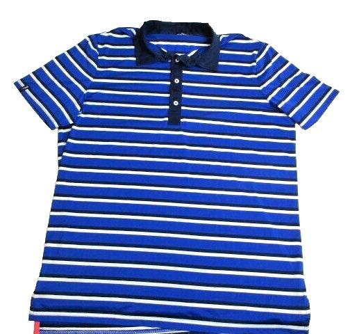 RLX Ralph Lauren Adult Large Polo Shirt Collared Buttons Golf Striped Mens