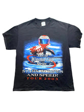Load image into Gallery viewer, VTG NASCAR Shirt Adult Large Black Winston Cup Series Stars Stripes Speed 2003
