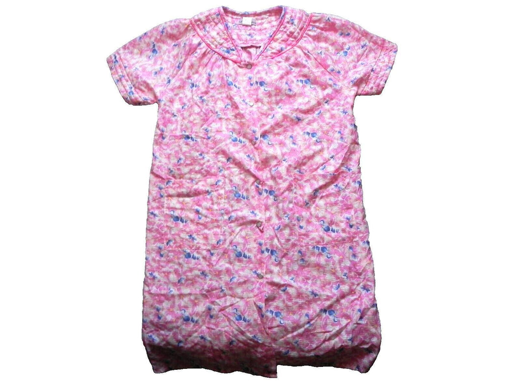 Lati Fashions Night Gown Womens Large Grandmacore Snaps Pockets Robe Ladies