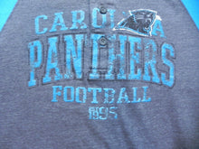 Load image into Gallery viewer, Carolina Panthers Shirt Adult Medium 1995 Football Henley Raglan NFL Mens
