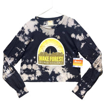 Load image into Gallery viewer, Wake Forest Shirt Womens Medium Bleach Tie Dye Oversized Demon Deacons NCAA NWT
