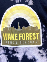 Load image into Gallery viewer, Wake Forest Shirt Womens Medium Bleach Tie Dye Oversized Demon Deacons NCAA NWT
