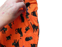 Load image into Gallery viewer, Halloween Pajama Set Women Large Black Cat AOP Allover Print Sleepwear So Soft
