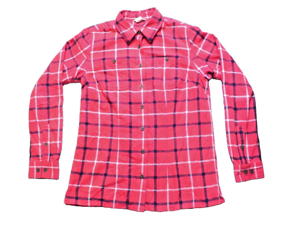 Duluth Trading Shirt Womens Extra Small Red Plaid Button Up Flannel Ladies
