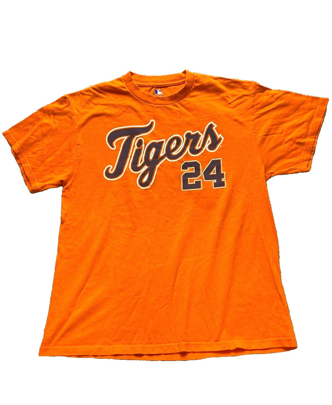 Detroit Tigers Shirt Adult Large Orange Miguel Cabrera #24 MLB Baseball Mens