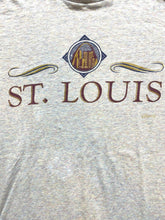 Load image into Gallery viewer, Vintage St Louis Shirt Adult Large Gray Layered Ringer Tourist Missouri 80s Mens
