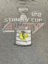 Load image into Gallery viewer, Chicago Blackhawks Shirt Adult Large Charcoal Reebok Stanley Cup Champions Mens
