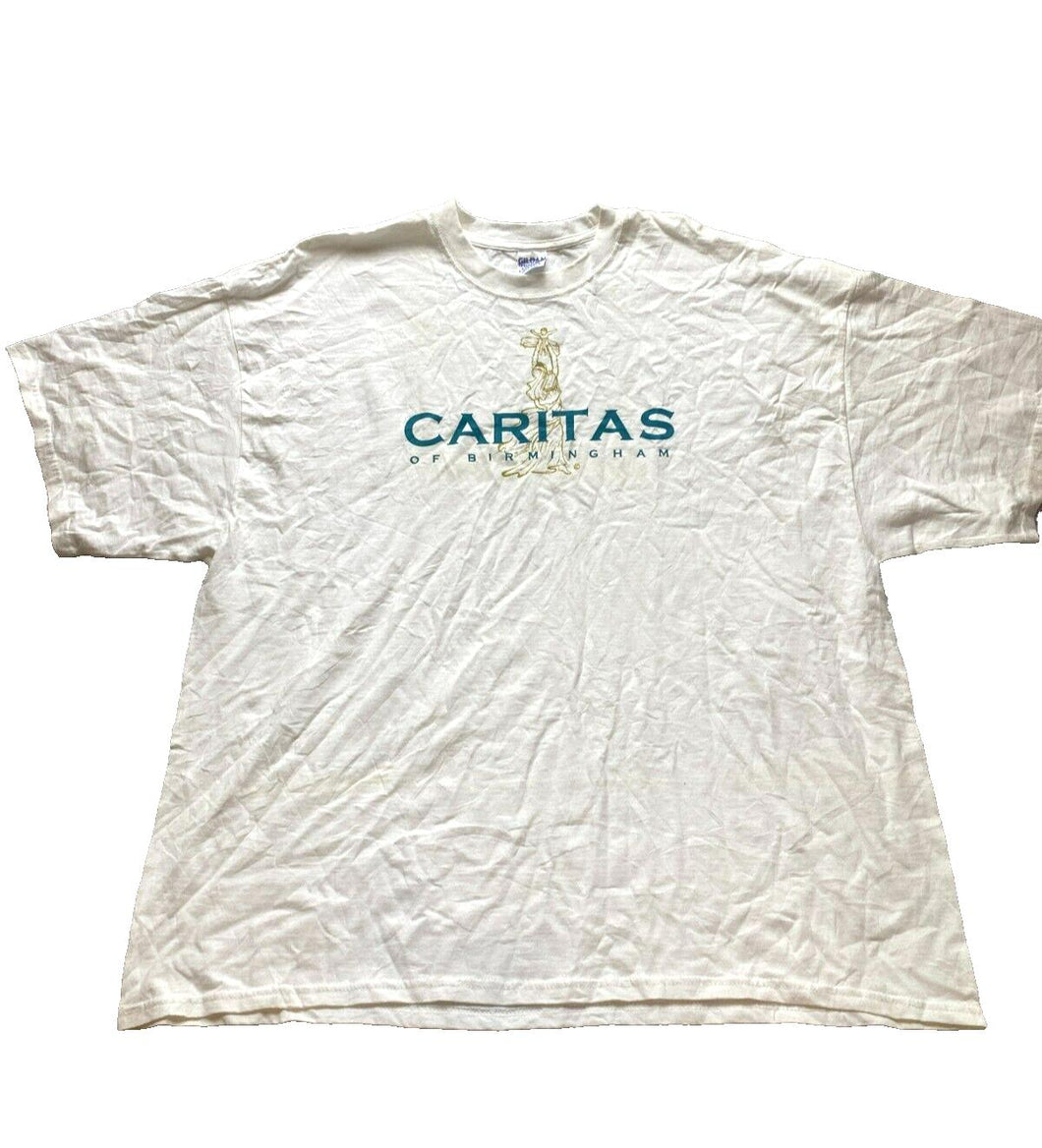 Vintage Caritas of Birmingham Shirt Adult 3XL XXXL White Virgin Mary 90s Mens