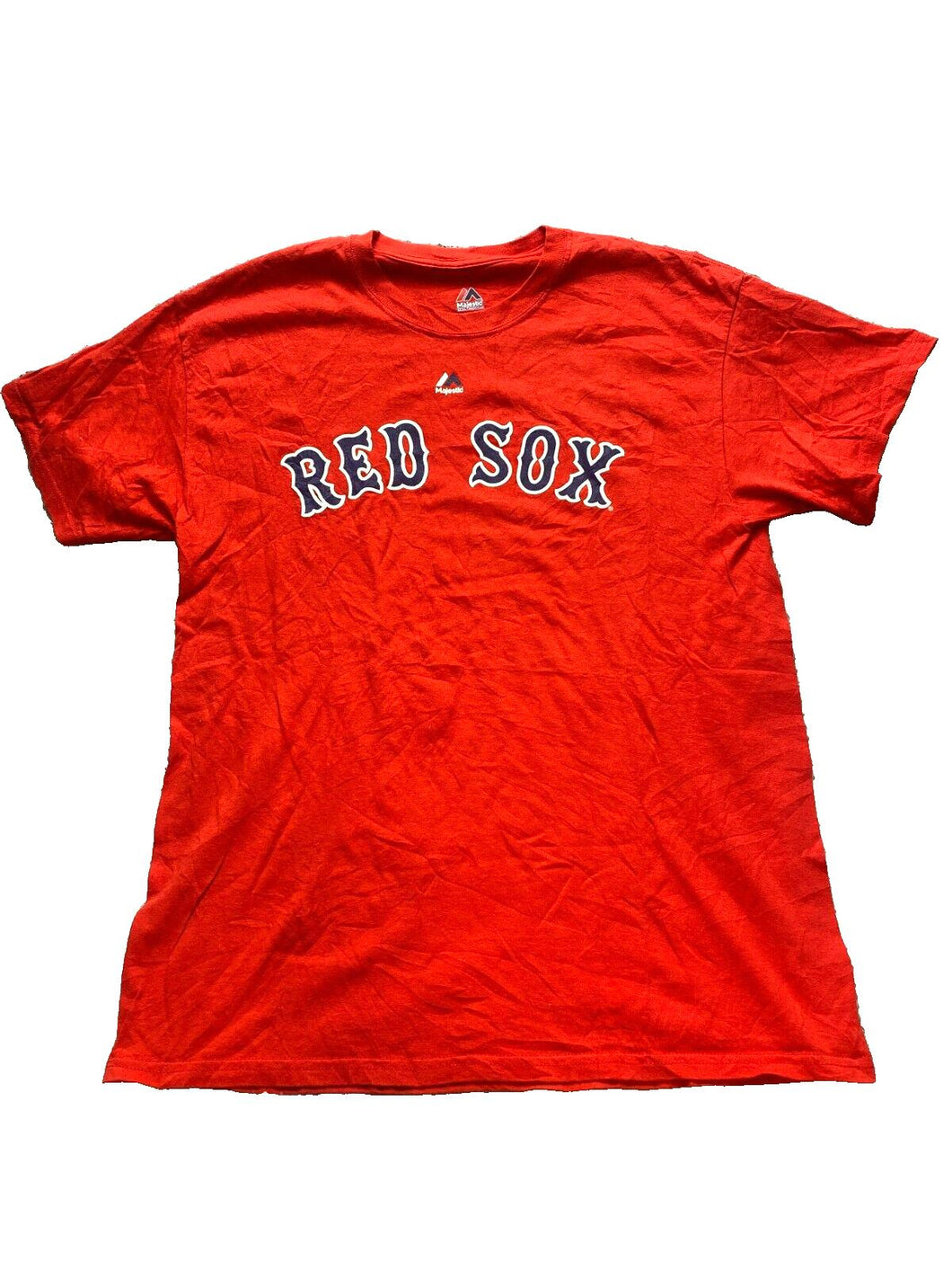 Boston Red Sox Shirt Adult Large Red Majestic MLB Baseball Sportswear Mens