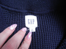 Load image into Gallery viewer, GAP Sweater Adult Large Navy Blue 1/4 Zip Mock Neck Outerwear Pullover Mens
