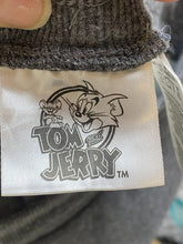 Load image into Gallery viewer, Tom &amp; Jerry Pants Womens Medium (31x27) Gray Jogger Drawstring Sweatpants Fleece
