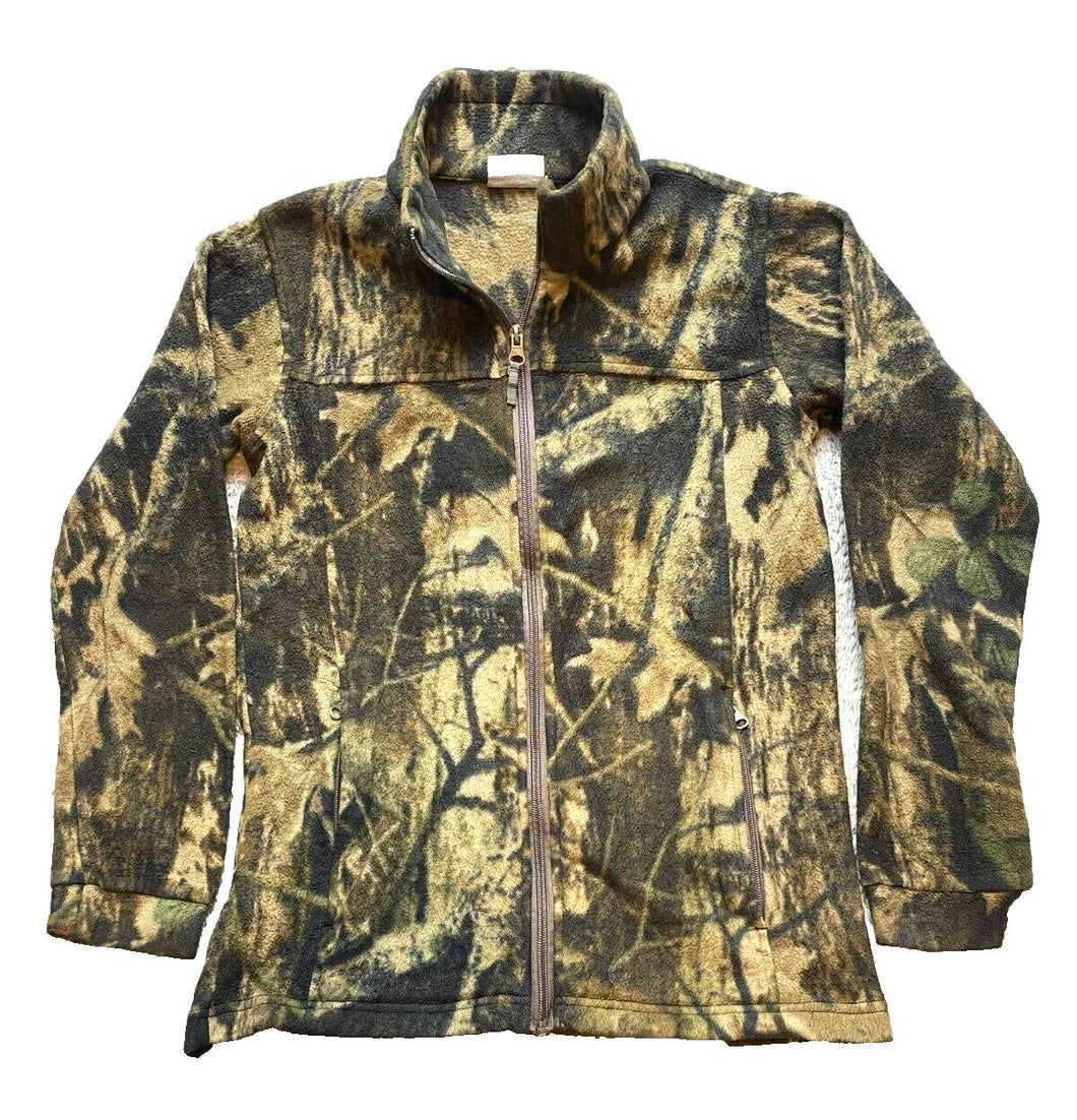 Columbia Jacket Youth Large Wooden Camo Full Zip Outdoor Hunting Fleece Boys