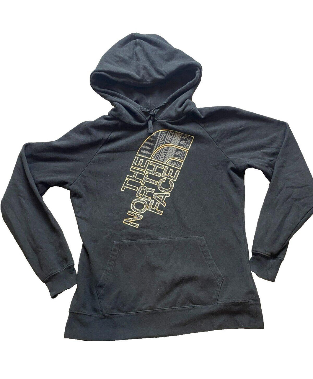 The North Face Sweatshirt Womens Lage Black Half Dome Big Logo Hoodie Outdoor