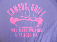 Load image into Gallery viewer, Campus Grill Shirt Youth Medium Purple Hot Texas Weiners Pink 70s 80s Girls
