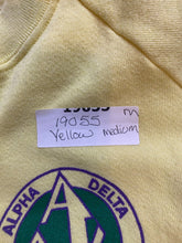Load image into Gallery viewer, VTG Alpha Delta Kappa Sweatshirt Adult Medium Yellow Fleece Outerwear 80s Mens
