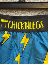 Load image into Gallery viewer, Chicknlegs Shorts Adult Small Yellow Bolts AOP Split Running Athletic Men NWT
