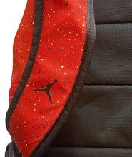 Load image into Gallery viewer, Air Jordan Backpack Red Large Jump Man Paint Splatter 5 Pocket School Gym
