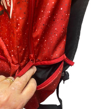 Load image into Gallery viewer, Air Jordan Backpack Red Large Jump Man Paint Splatter 5 Pocket School Gym
