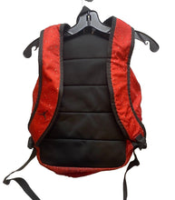 Load image into Gallery viewer, Air Jordan Backpack Red Large Jump Man Paint Splatter 5 Pocket School Gym
