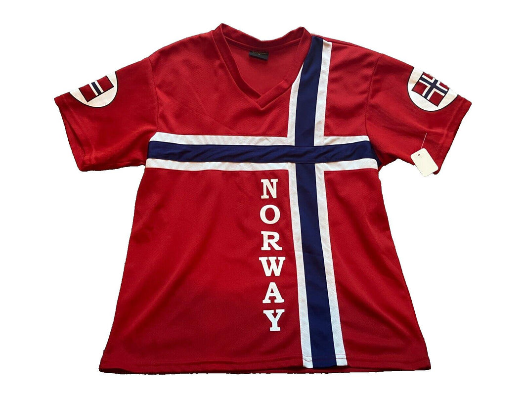 Norway Jersey Adult Medium Nord Souvenir Flag Sports Soccer Futball Mens