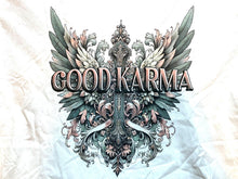 Load image into Gallery viewer, Good Karma Shirt Womens Extra Large Wings Sword Affliction Style Y2K Pink Grey
