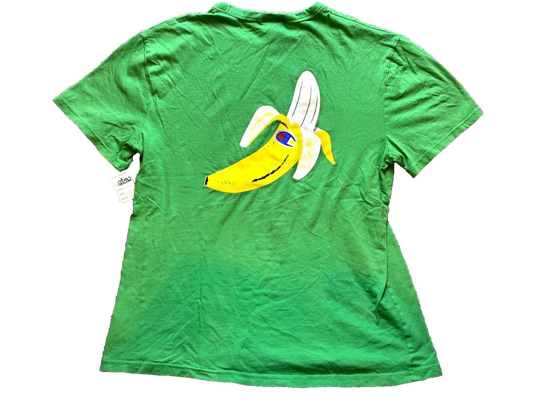 Champion Banana Shirt Adult Medium Kelly Green Chiquita Fruit Mens