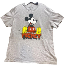Load image into Gallery viewer, Disney Mickey Mouse Shirt Mens Extra Large Gray Classic Streetwear Spell Out
