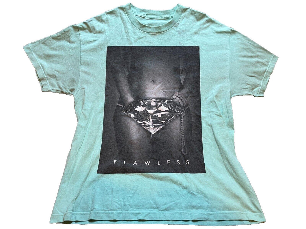 Flawless Diamond Shirt Mens Extra Large Aqua Blue Skater Grunge Streetwear