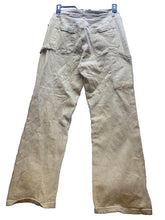 Load image into Gallery viewer, Blue Topic Jeans Womens Extra Large Denim Tan Carpenter Baggy Stretch Academia

