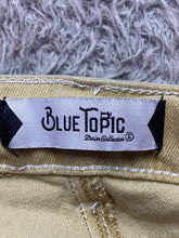 Load image into Gallery viewer, Blue Topic Jeans Womens Extra Large Denim Tan Carpenter Baggy Stretch Academia

