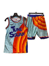 Load image into Gallery viewer, Space Jam Jersey Set Youth Large Shorts LeBron James Basketball Tune Squad NWOT

