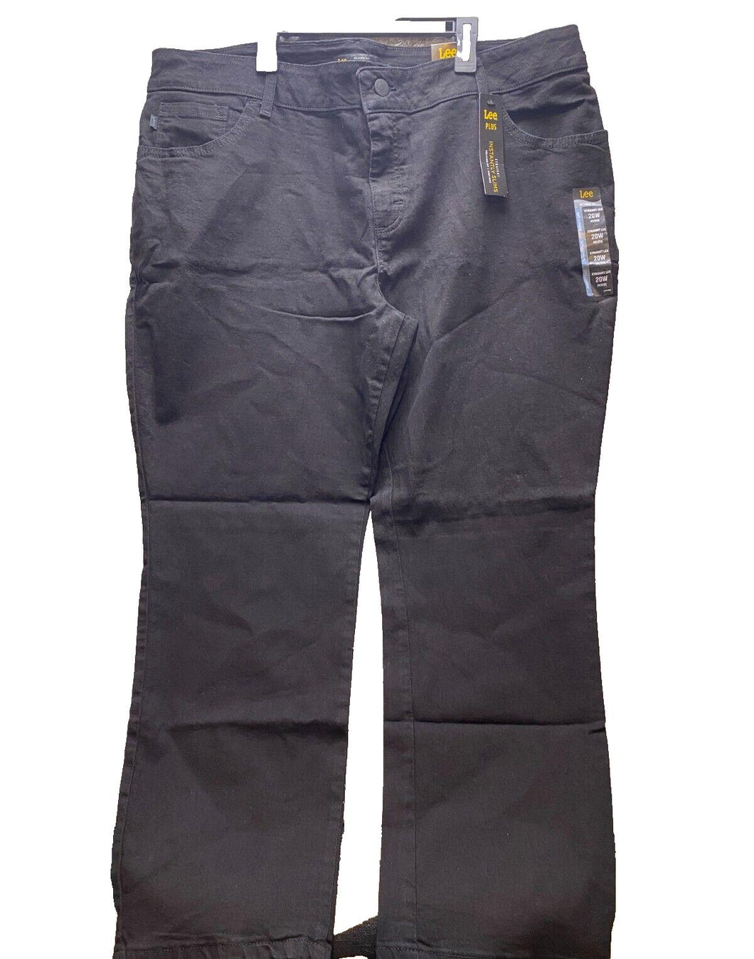 Lee Jeans Womens 20W (42x28) Black Denim Relaxed Straight Leg High Rise NWT