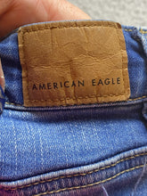 Load image into Gallery viewer, American Eagle Jeans Womens 10 (27x28) Destroyed Next Level Stretch Button Fly
