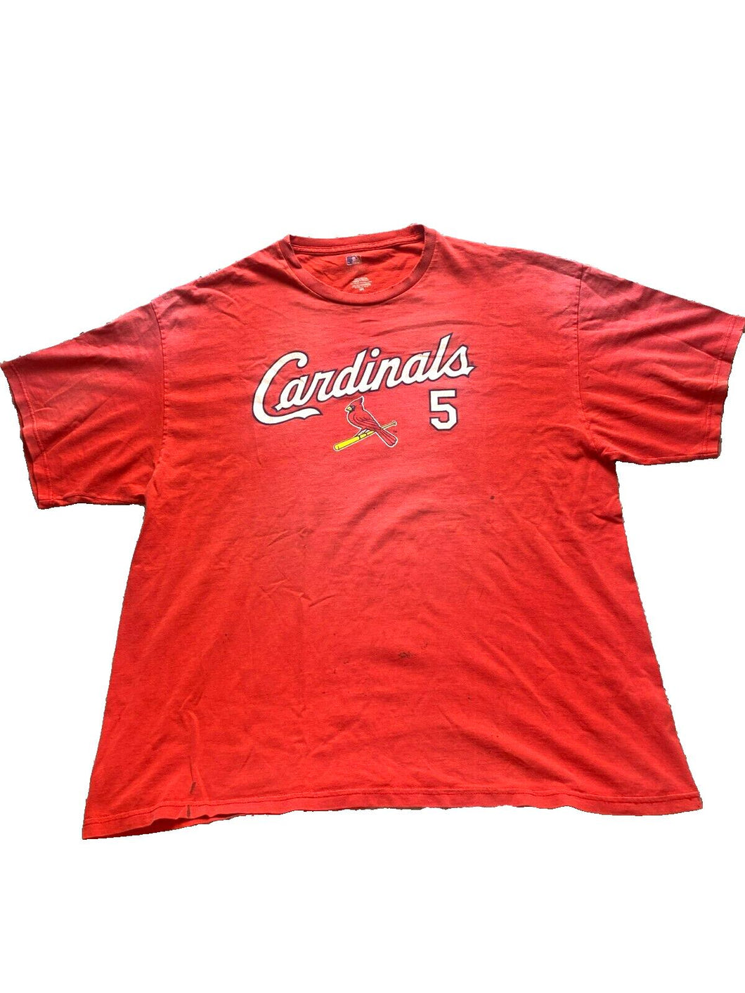 St Louis Cardinals Shirt Adult 2XL XXL Red Albert Pujols #5 MLB Baseball Mens