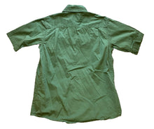 Load image into Gallery viewer, Wrangler Shirt Mens Small Green Khaki Button Down Short Sleeve Outdoors Workwear
