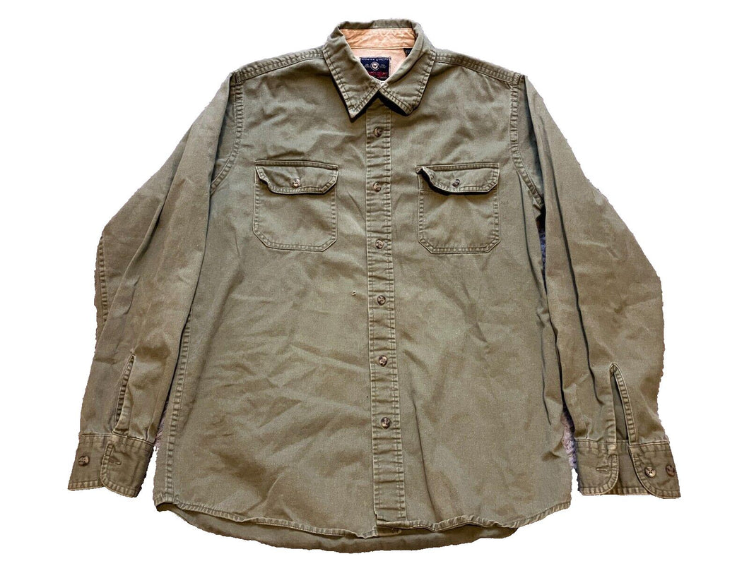 Wrangler Shirt Mens Small Gray Denim Western Workwear Long Sleeve Button Down