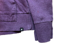 Load image into Gallery viewer, Hurley Sweatshirt Womens Medium Purple Hoodie Heart Spell Out Beachy Surf

