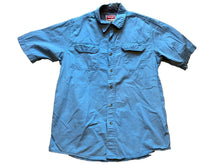 Load image into Gallery viewer, Wrangler Shirt Mens Small Blue Button Down Short Sleeve Outdoors Workwear
