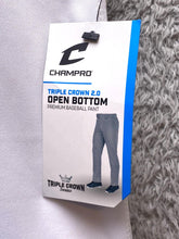 Load image into Gallery viewer, Champro Baseball Pants Youth Extra Large White Triple Crown 2.0 Open Bottom
