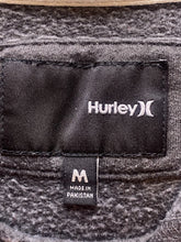 Load image into Gallery viewer, Hurley Sweatshirt Womens Medium Gray Hoodie Palm Trees Spell Out Beachy Surf

