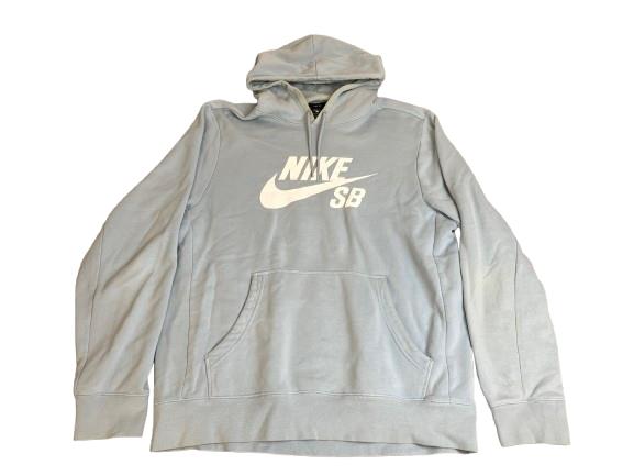 Nike Sweatshirt Adult Large Light Blue SB Skateboarding Hoodie Fleece Swoosh Men