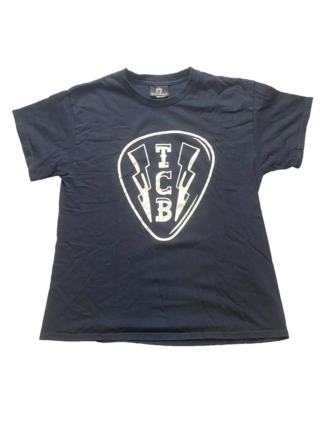 VTG Elvis Presley Shirt Adult Large Black TCB Graceland Official Spellout Mens