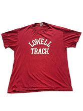 Load image into Gallery viewer, VTG Lowell Track Shirt Adult Large Red Single Stitch Crewneck Streetwear 80s Men
