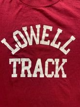 Load image into Gallery viewer, VTG Lowell Track Shirt Adult Large Red Single Stitch Crewneck Streetwear 80s Men
