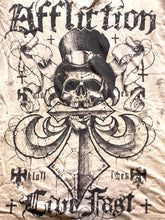 Load image into Gallery viewer, VTG Affliction Shirt Mens Extra Large Gray Y2K Grunge Skull Gothcore Skater
